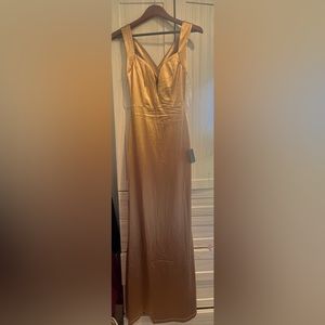 Gold satin dress from Lulu’s, extra small. Never worn, new with tags.